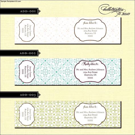 Wrap Around Address Label Template 3