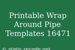 Abstract designs for wrap-around pipe templates