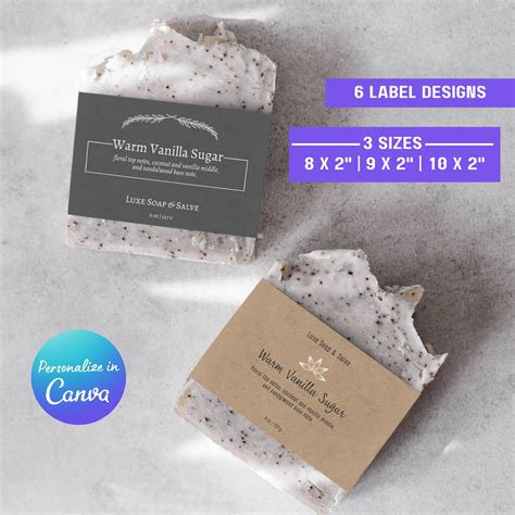 Soap label template design