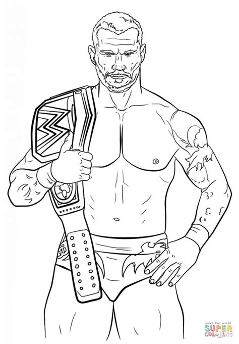 Wrestling coloring pages for kids