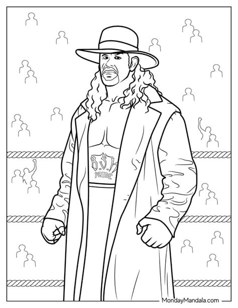 Wrestling coloring pages for kids