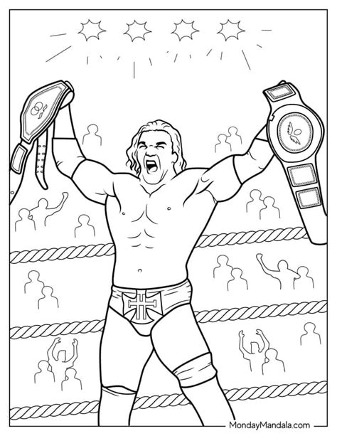 Wrestling coloring pages for kids