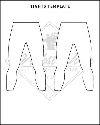 Wrestling Tights Template