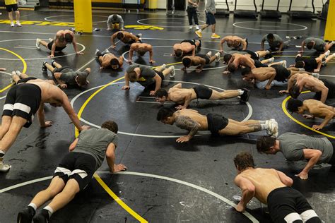 Wrestlers training at Young Guns