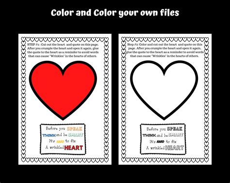 Wrinkled Heart Activity Printable for Families