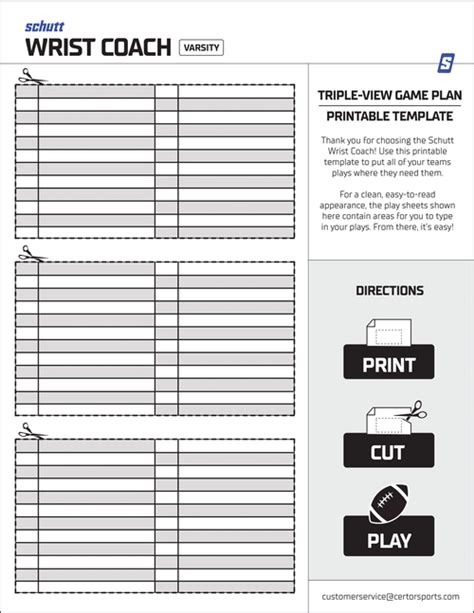 Example of a Wrist Coach Play Template