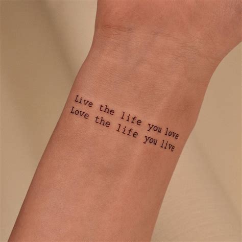 Wrist text tattoos designs