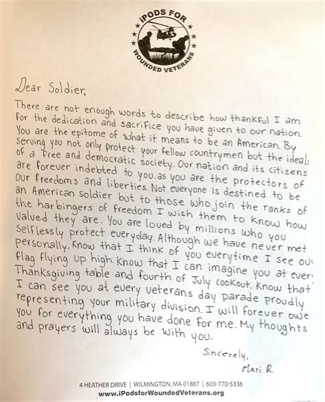 Writing a Letter to the Troops