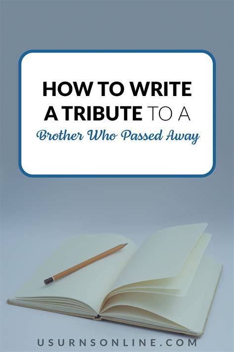 Writing a tribute to a loved one