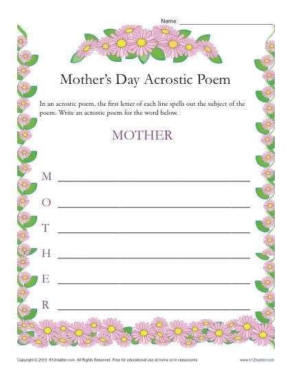 Writing a Mother's Day Poem