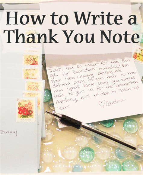 Tips for writing thank you notes