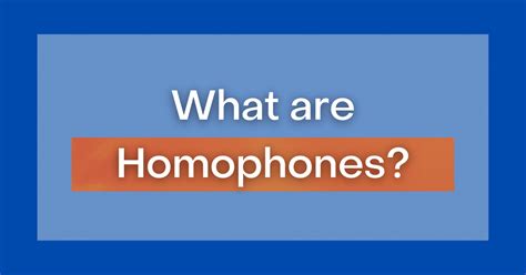 Writing tips for homophones