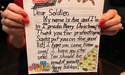 Writing to troops