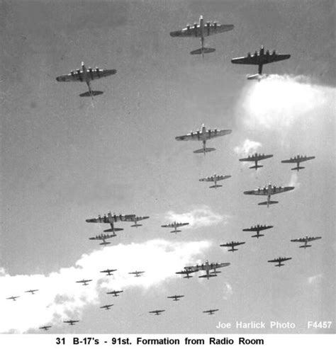 WW2 bombers in formation