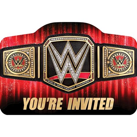 WWE Championship Belt Invitation