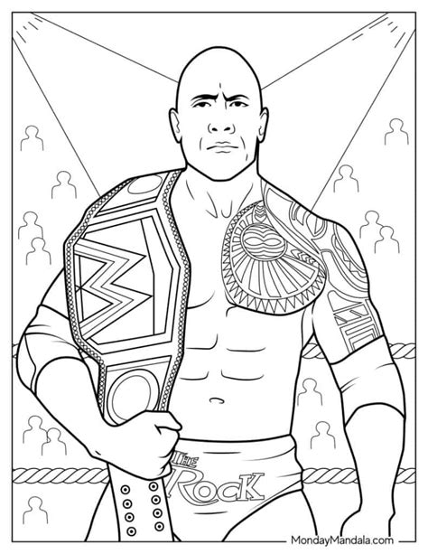 WWE Coloring Pages Example