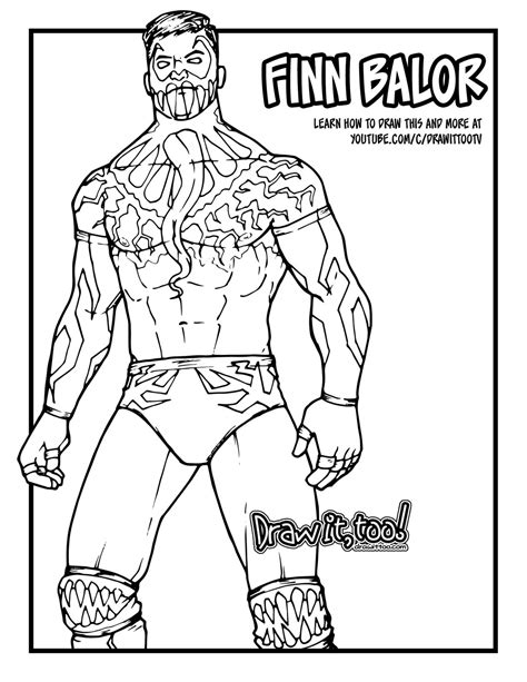 WWE Finn Bálor Coloring Page