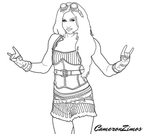 WWE Sasha Banks Coloring Page