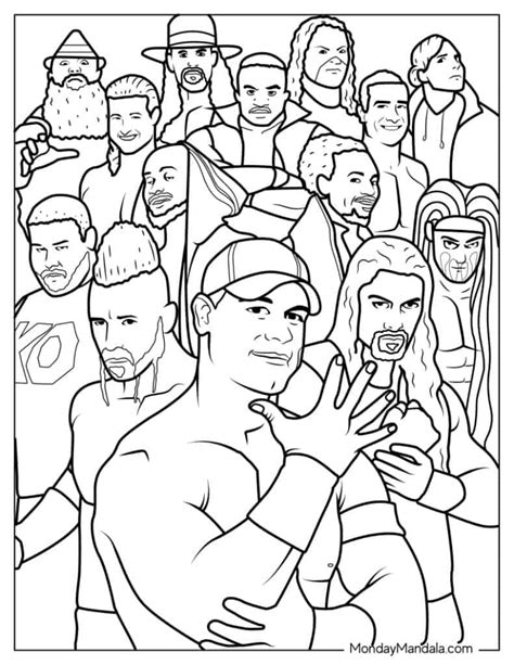 WWE Superstars Coloring Pages