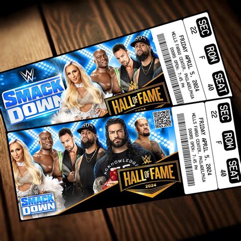 WWE Ticket Template 1