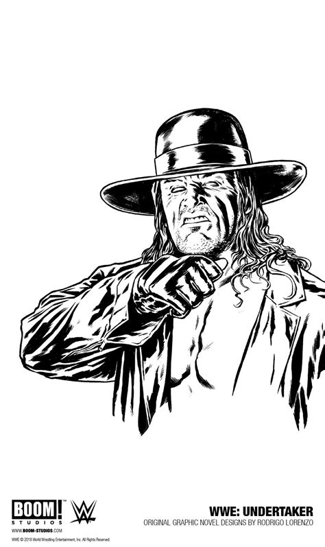 WWE Undertaker Coloring Page