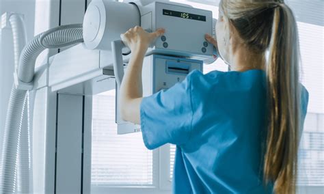 X-ray technician working in hospital