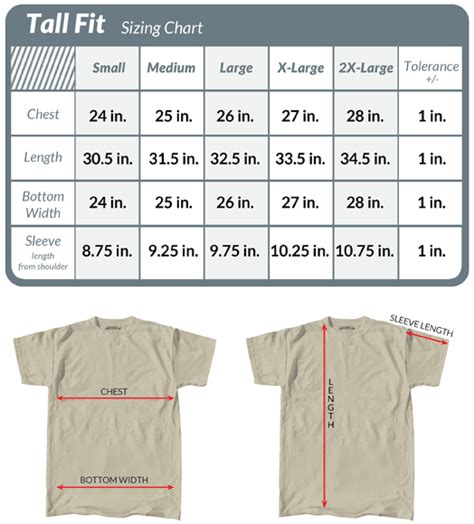 X-Large T-Shirt Size