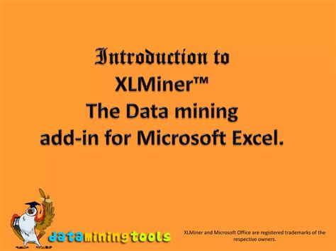 XLMiner Data Mining Add-In