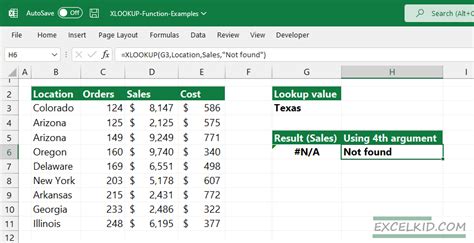 XLOOKUP Error Handling