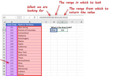 XLOOKUP Example 1