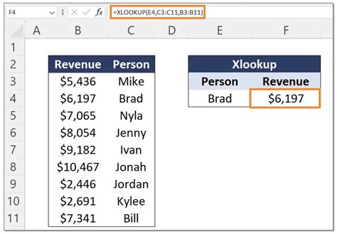 XLOOKUP Example 4