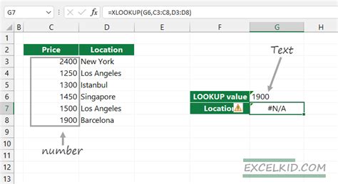 Excel XLOOKUP Function Not Working