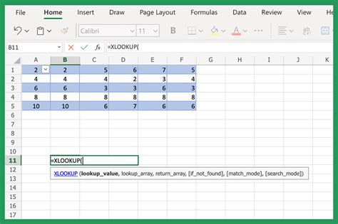 XLOOKUP Syntax