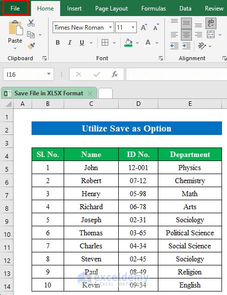 XLSX File Format