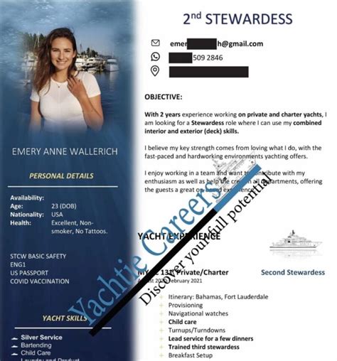 benefits of using a yacht crew cv template