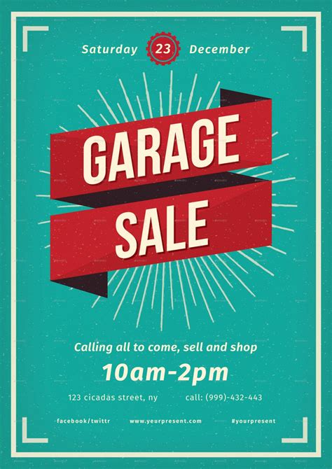 Vintage-Inspired Yard Sale Flyer Template