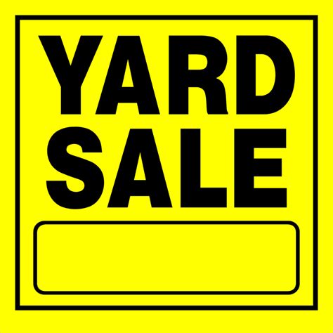 Colorful Yard Sale Sign Template