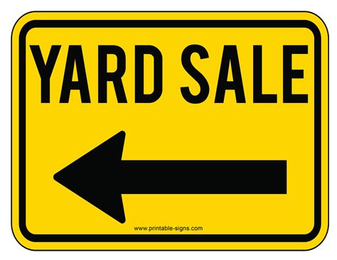 Yard Sale Sign with Photos Template