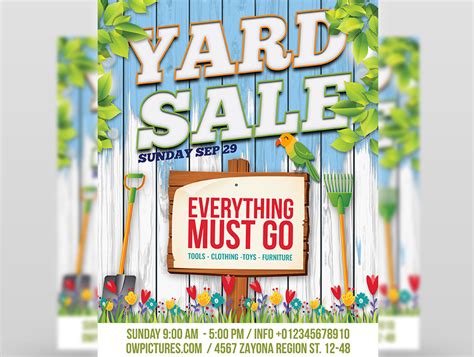 Yard Sale Sign Template 3