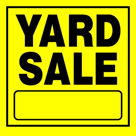 Yard Sale Sign Template 8