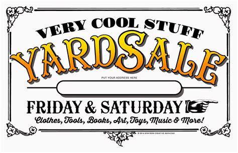 Vintage Yard Sale Sign Template