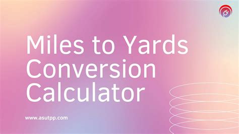 Yard to mile calculator