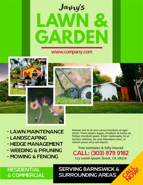 Yard Work Flyer Template Design