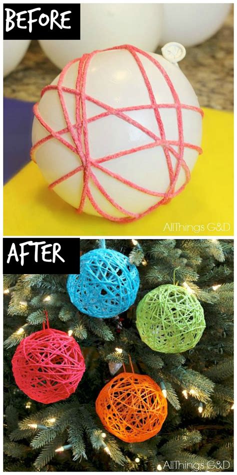 Yarn Ball Ornaments for Kids