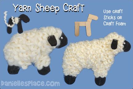 Yarn Sheep Craft Template