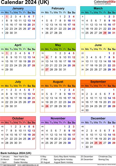 A portrait-oriented year-at-a-glance calendar template for 2024