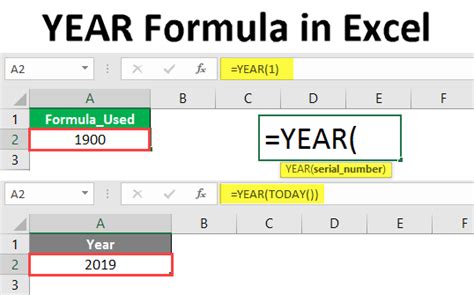 Tips for Using the YEAR Formula