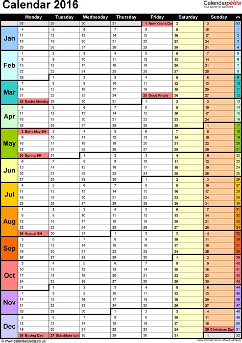 Year Planner Template Excel Example 4