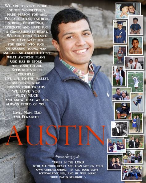 A yearbook ad template with a photo of a student and text overlay