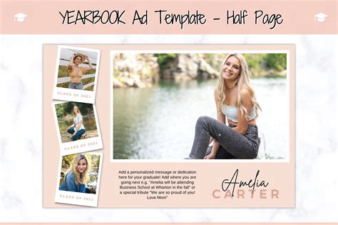 Yearbook Ad Template Design